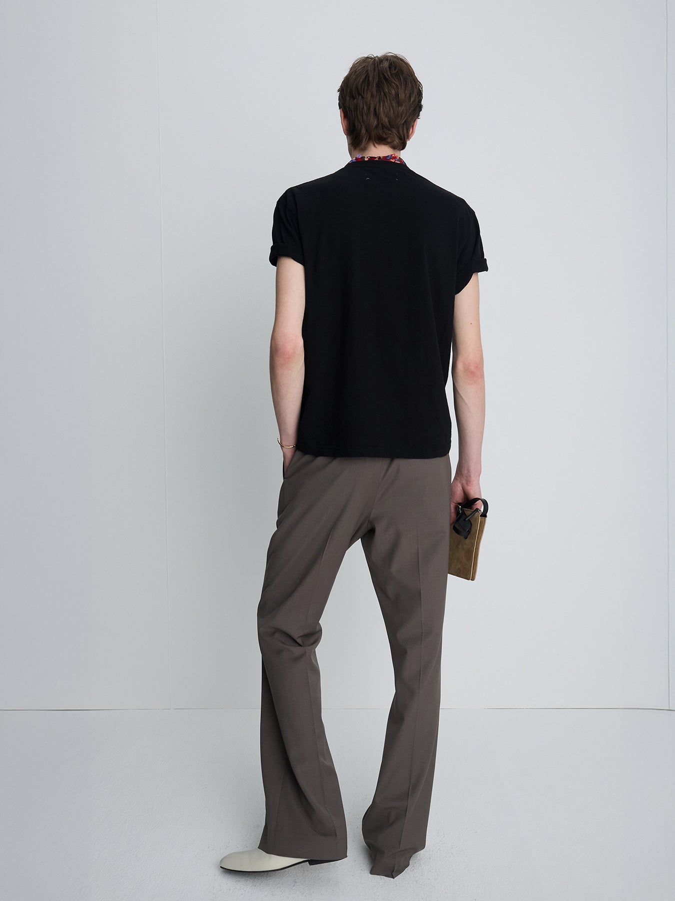 Tonywack - Tropical Wool Flared Trousers (Taupe) product image 9 | TRAB K-Fashion Australia