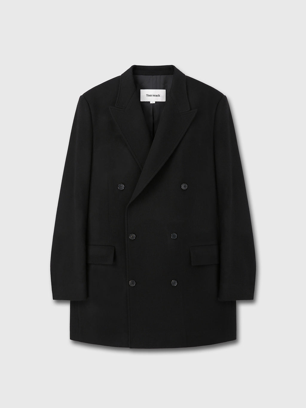 Tonywack - Wool And Cashmere Double-Breasted Tailored Jacket (Black) product image 11 | TRAB K-Fashion Australia