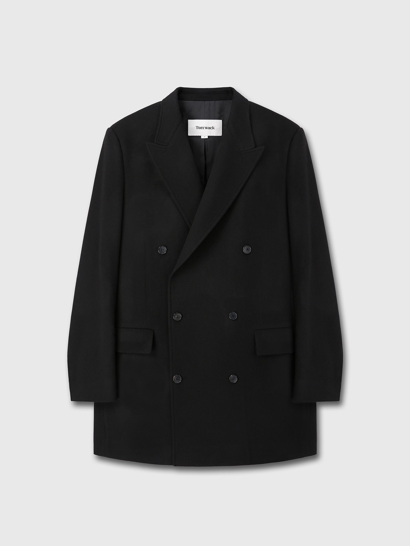 Tonywack - Wool And Cashmere Double-Breasted Tailored Jacket (Black) product image 11 | TRAB K-Fashion Australia