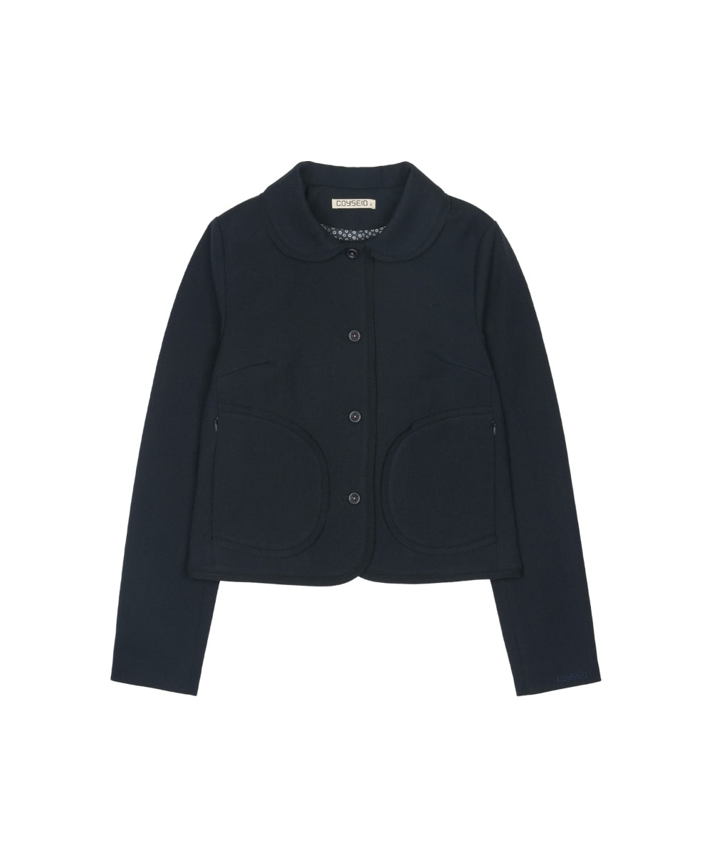 Coyseio - Rounded Raw Hem Jacket (Navy) product image 11 | TRAB K-Fashion Australia