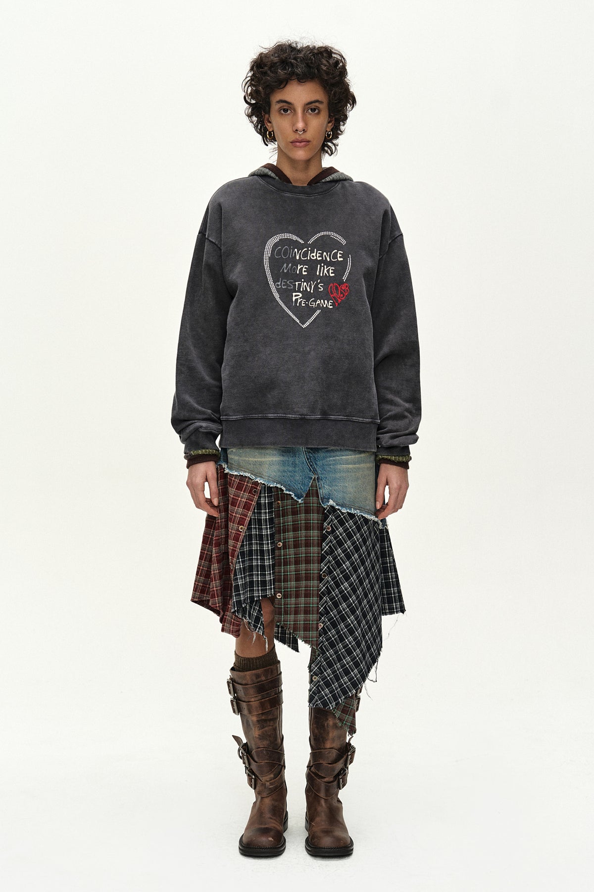 Andersson Bell - (essential) Unisex Heart Fix Sweatshirt (Charcoal) product image 3 | TRAB K-Fashion Australia