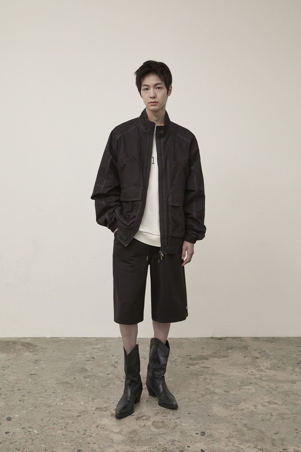 Matin Kim - Utility Bomber Jumper (Black) product image 9 | TRAB K-Fashion Australia