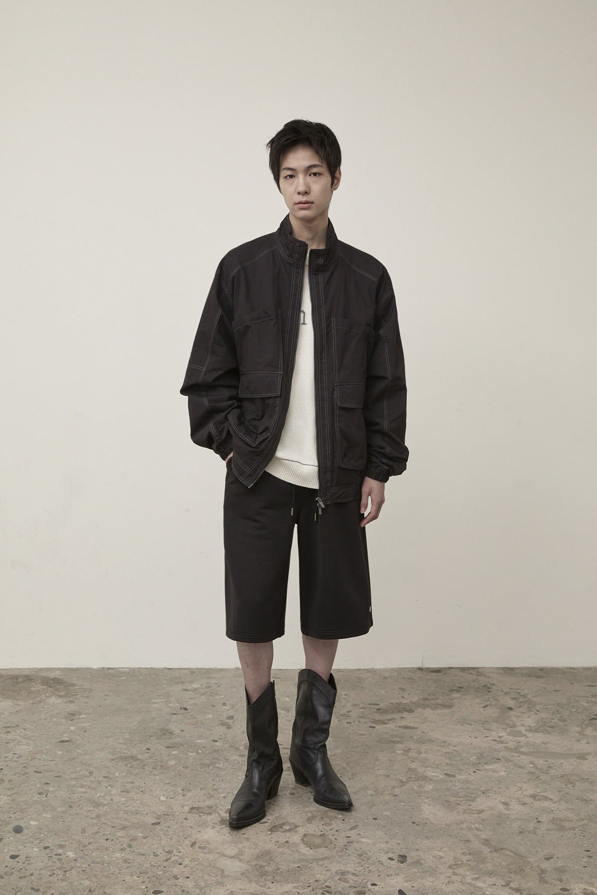 Matin Kim - Utility Bomber Jumper (Black) product image 9 | TRAB K-Fashion Australia