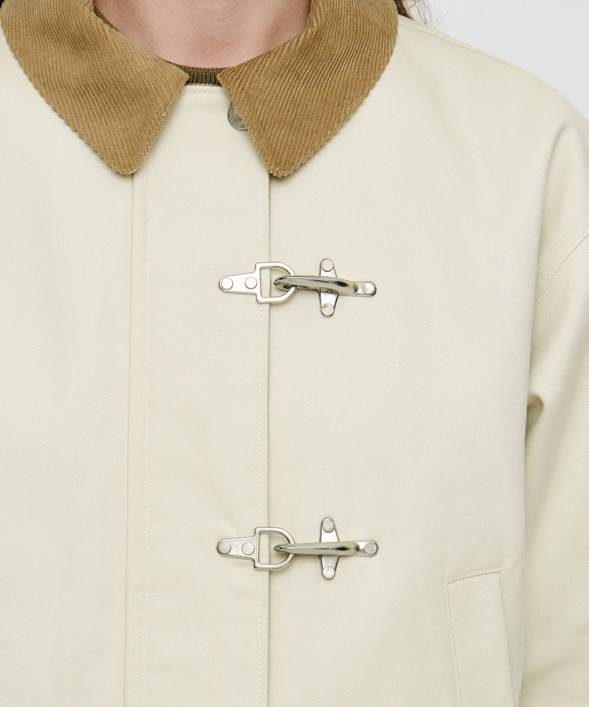 Marithe & Francois Girbaud - Cotton Crop Work Jacket (Cream) product image 4 | TRAB K-Fashion Australia