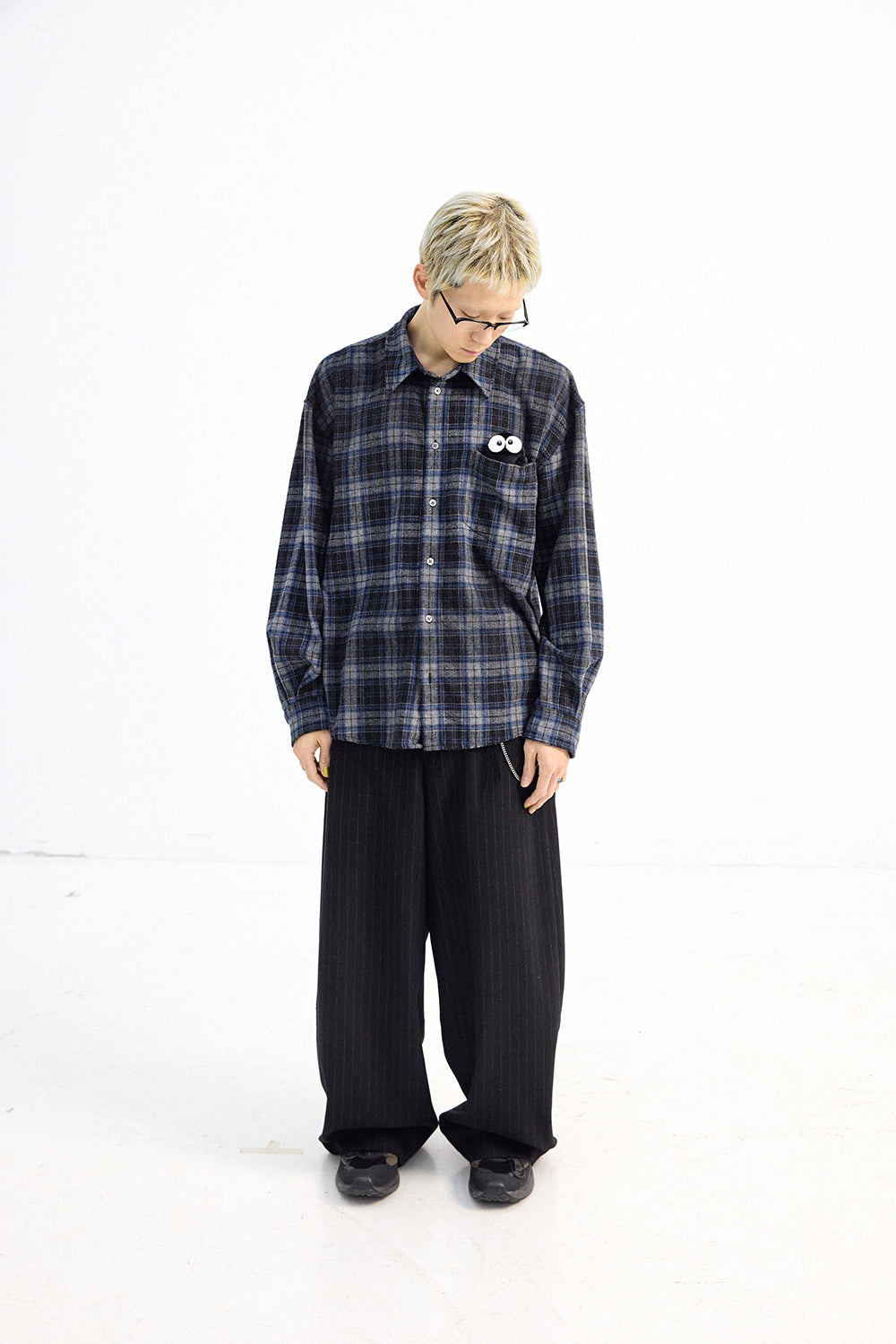 Hatchingroom - Wide Curve Trousers Stripe (Black) product image 7 | TRAB K-Fashion Australia