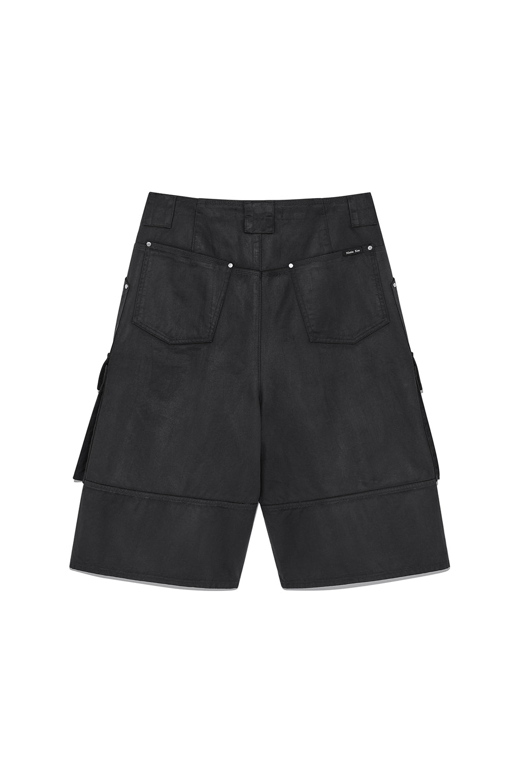 Matin Kim - Coated Cotton Bermuda Pants (Charcoal) product image 2 | TRAB K-Fashion Australia