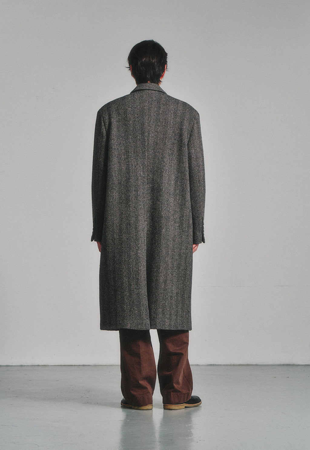 Art if acts - Leather Collar Double-Breasted Coat (Taupe) product image 4 | TRAB K-Fashion Australia
