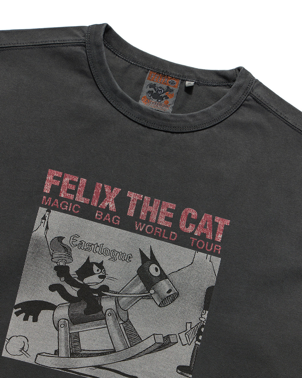 Eastlogue - Felix Vtg Dyed Music Tour T-shirts (Vintage Charcoal) product image 3 | TRAB K-Fashion Australia