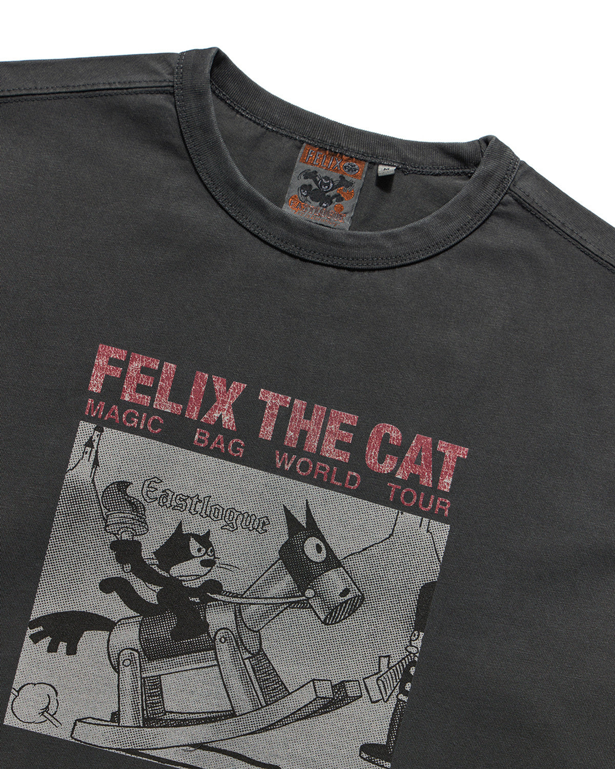 Eastlogue - Felix Vtg Dyed Music Tour T-shirts (Vintage Charcoal) product image 3 | TRAB K-Fashion Australia