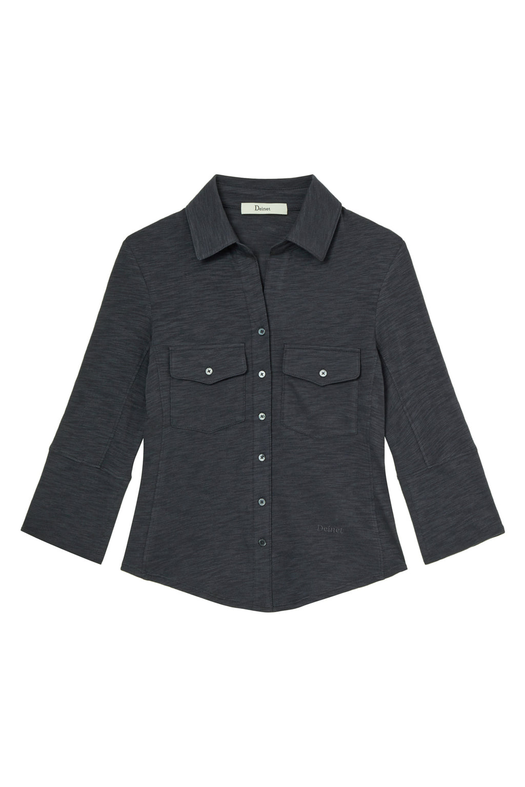 Deinet - Button Collar T-Shirt (Charcoal) product image 9 | TRAB K-Fashion Australia