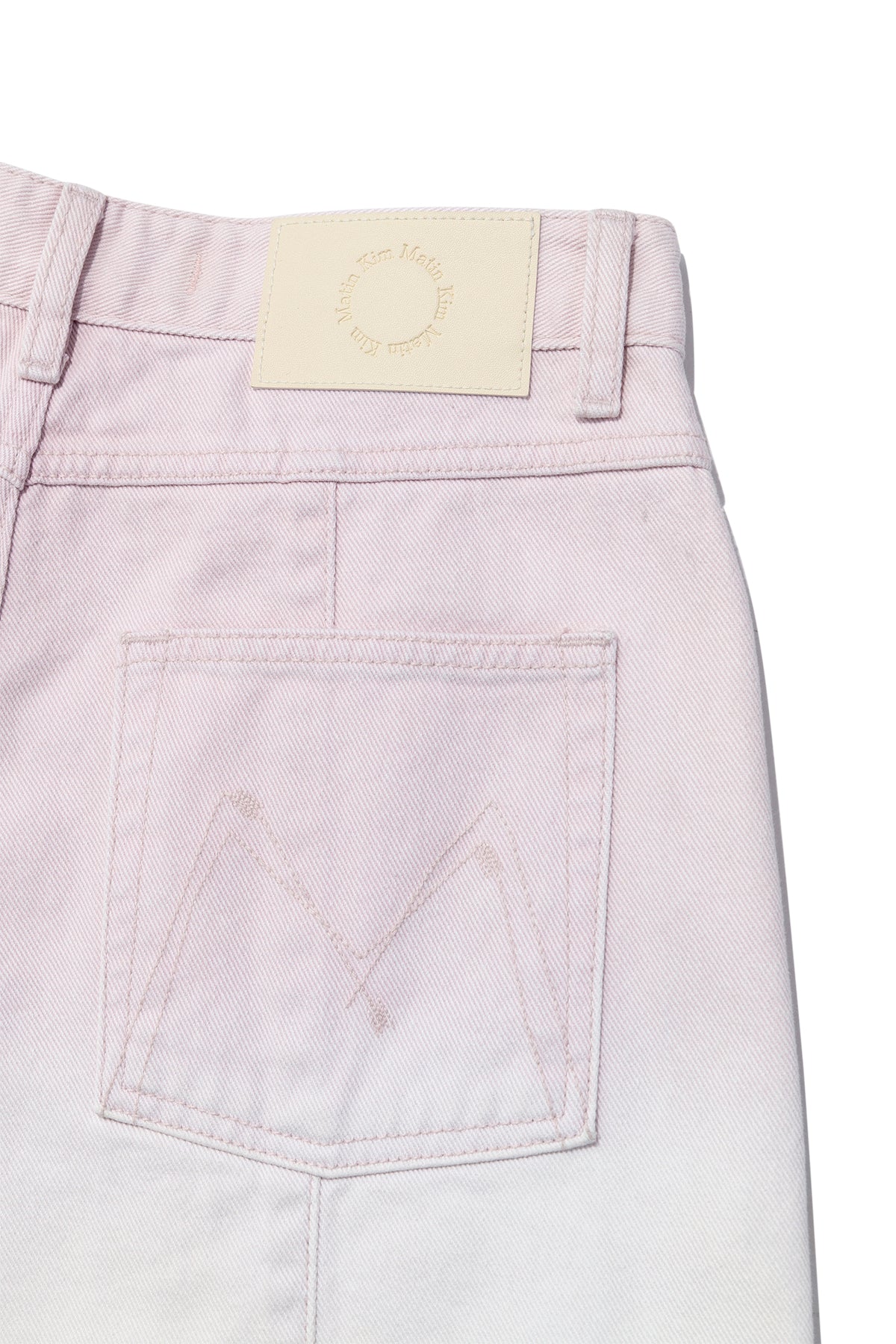 Matin Kim - Color Brush Bermuda Denim Cargo Pants (Light Pink) product image 6 | TRAB K-Fashion Australia