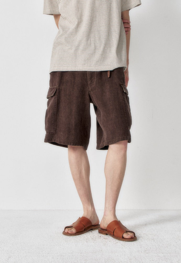 Art if acts - Linen M-51 Shorts (Wood) product image 1 | TRAB K-Fashion Australia