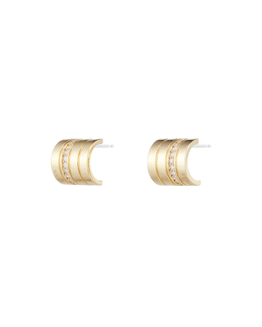 Numbering - Lined Square Pave Earrings #4114 product image 7 | TRAB K-Fashion Australia