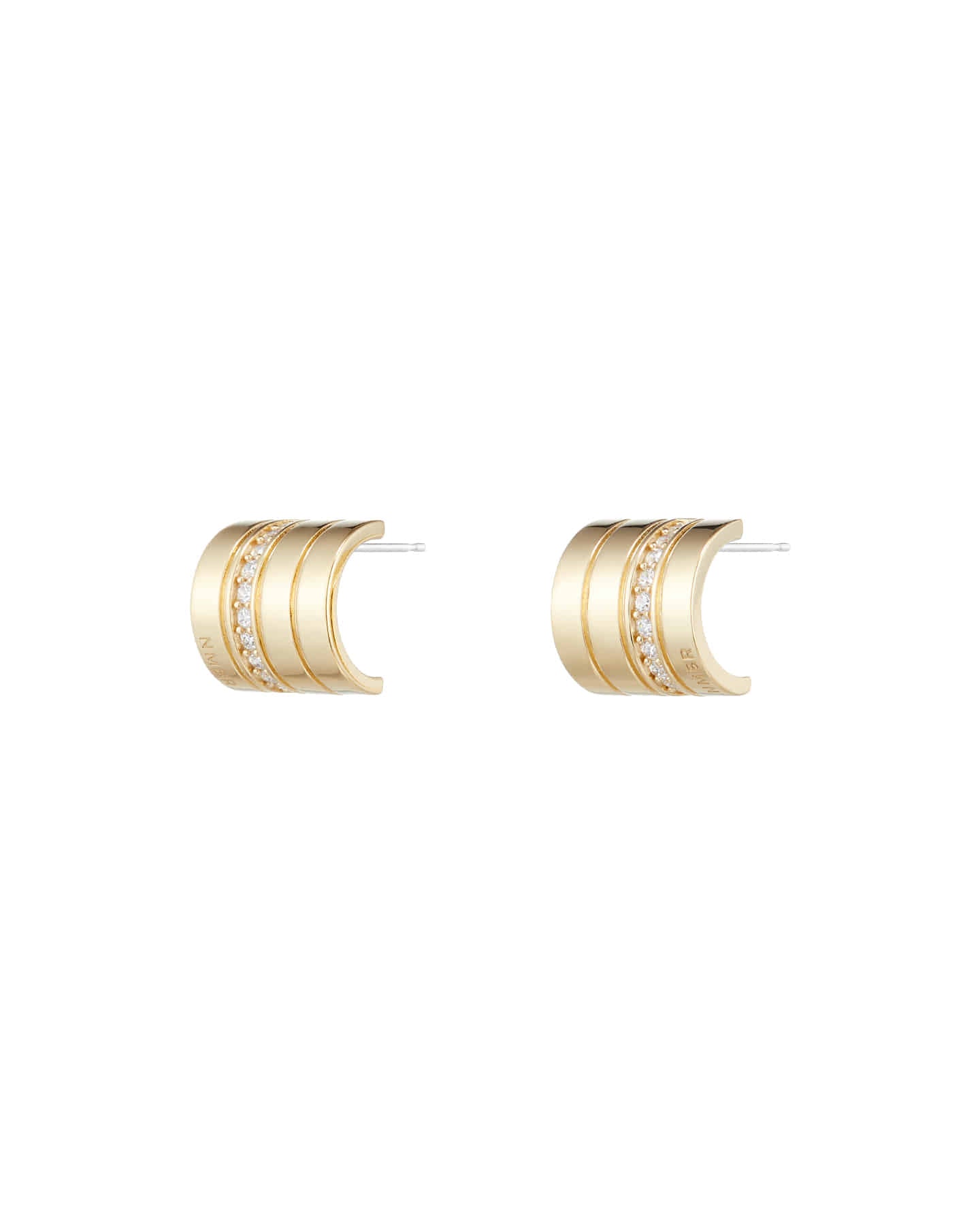 Numbering - Lined Square Pave Earrings #4114 product image 7 | TRAB K-Fashion Australia
