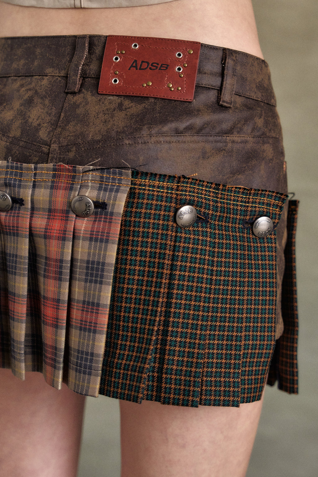 Andersson Bell - Molly Faux-Leather Micro Detachable Skort (Multi) product image 5 | TRAB K-Fashion Australia