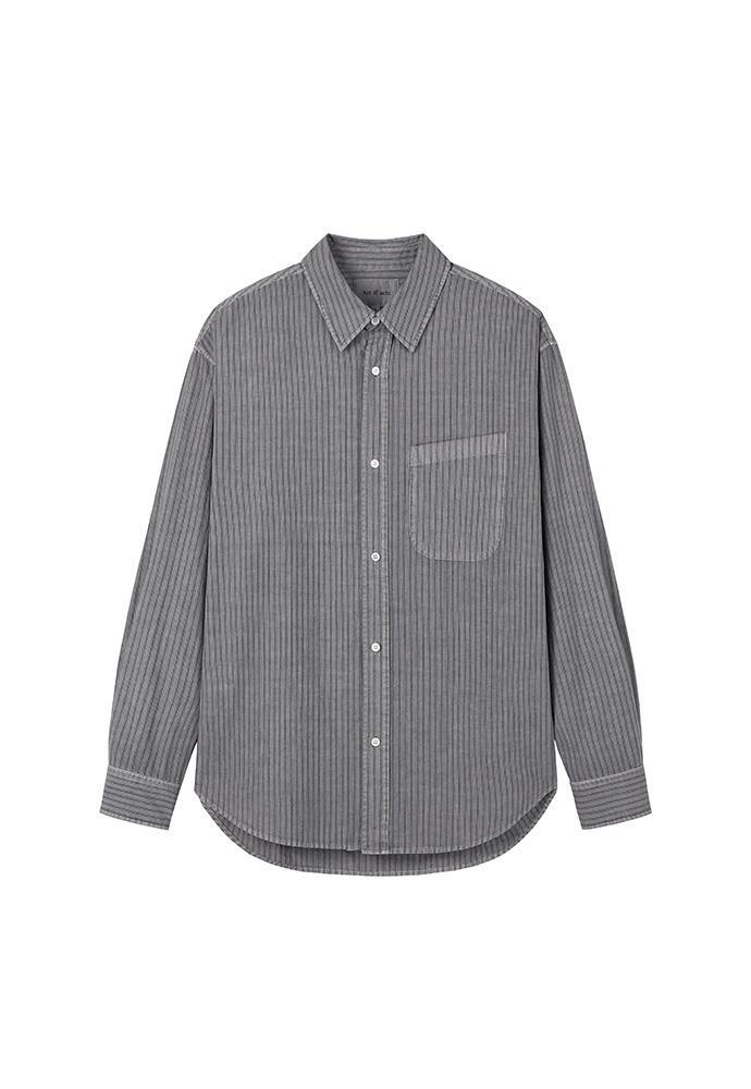 Art if acts - Pigment Dyed Stripe Shirt (Vintage Charcoal) product image 6 | TRAB K-Fashion Australia