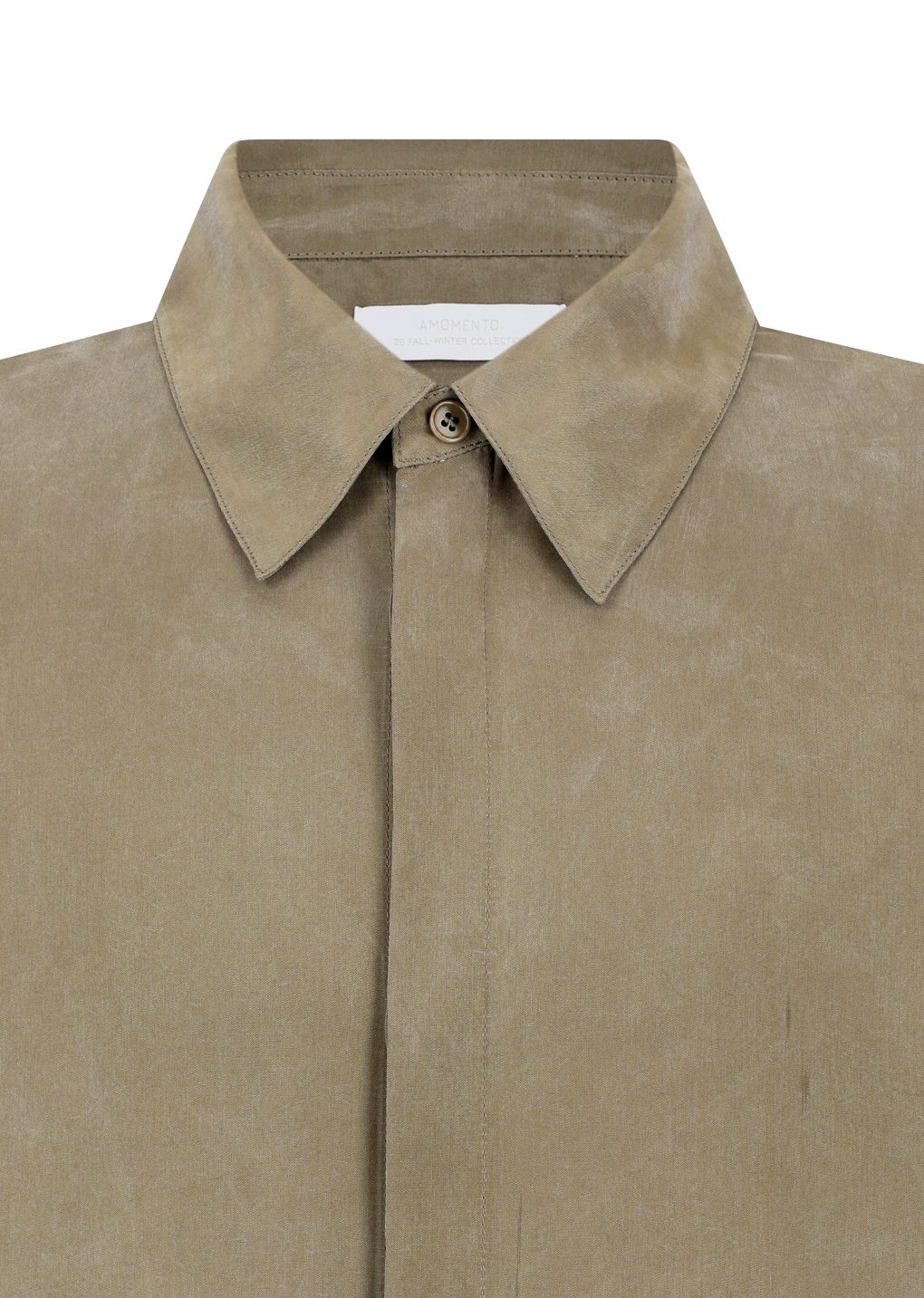 Amomento - Cupro shirt (Khaki) product image 24 | TRAB K-Fashion Australia