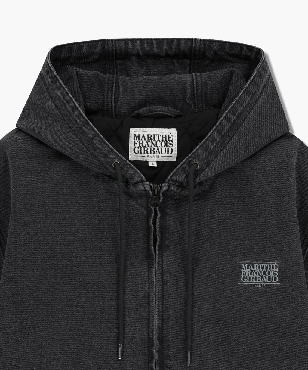 Marithe & Francois Girbaud - Denim Hoodie Jacket (Dark Gray) product image 3 | TRAB K-Fashion Australia