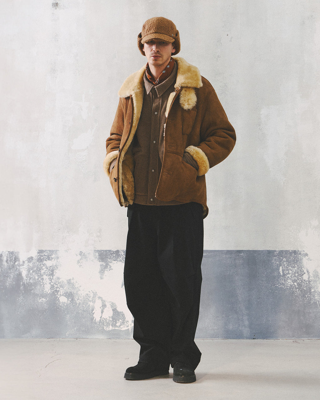 Eastlogue - Shearling Lumberjack Mouton Work Shirts (Beige Suede) product image 1 | TRAB K-Fashion Australia