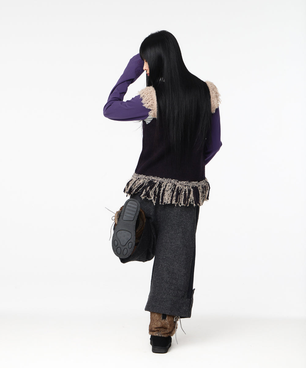 Coyseio - Side Panel Wide Pants (Dark Grey) product image 4 | TRAB K-Fashion Australia
