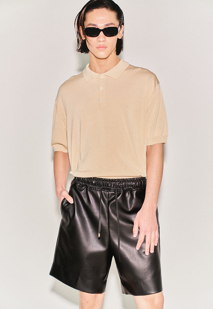 Tonywack - Silk Tencel High Guage Polo Knit (Royal Beige) product image 4 | TRAB K-Fashion Australia