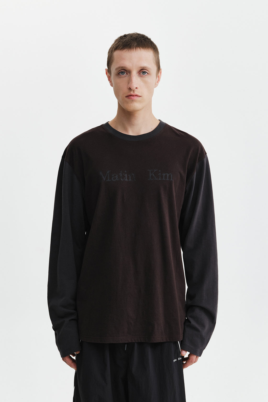 Matin Kim - Tonal Block Logo Top (Brown) product image 6 | TRAB K-Fashion Australia