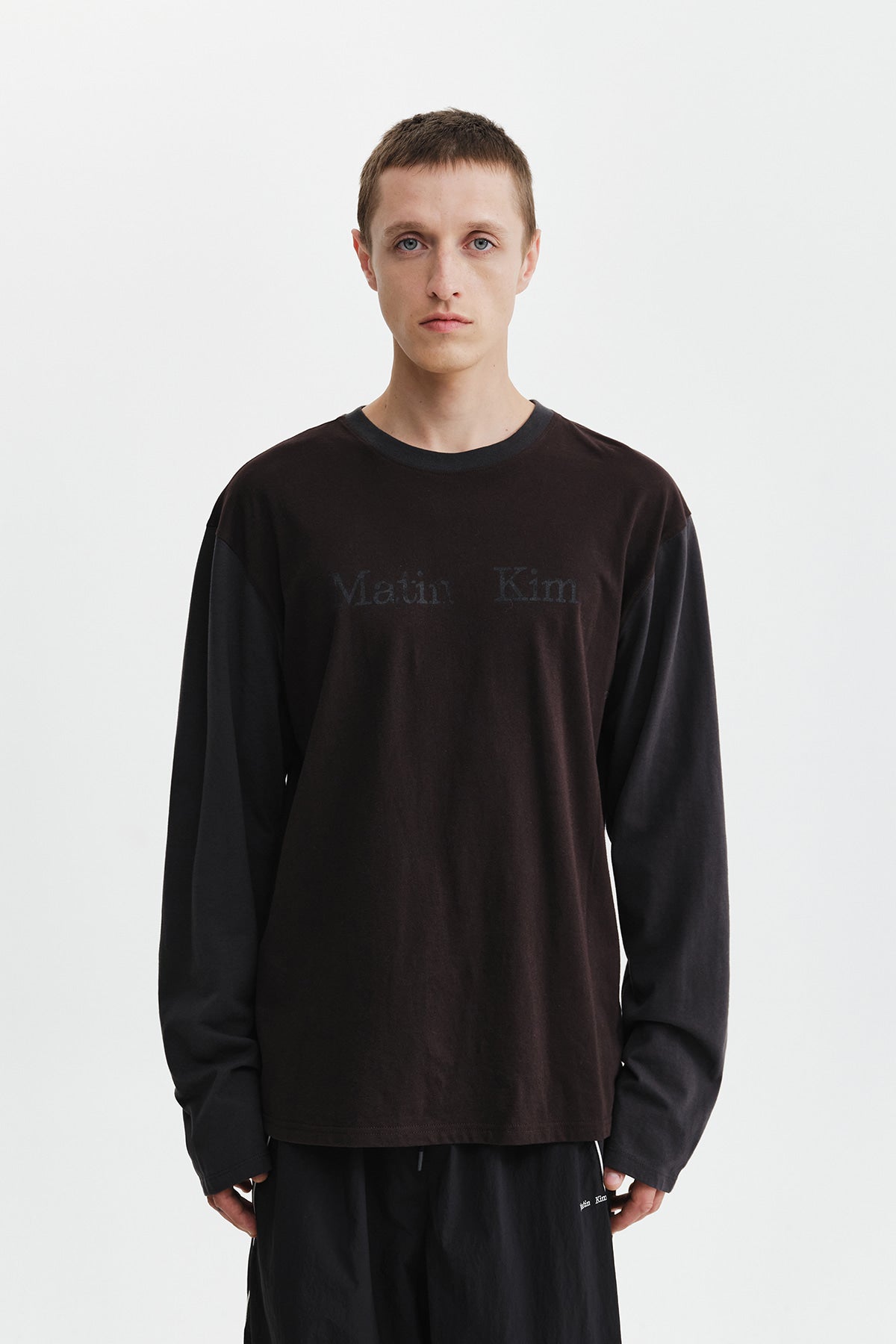Matin Kim - Tonal Block Logo Top (Brown) product image 6 | TRAB K-Fashion Australia