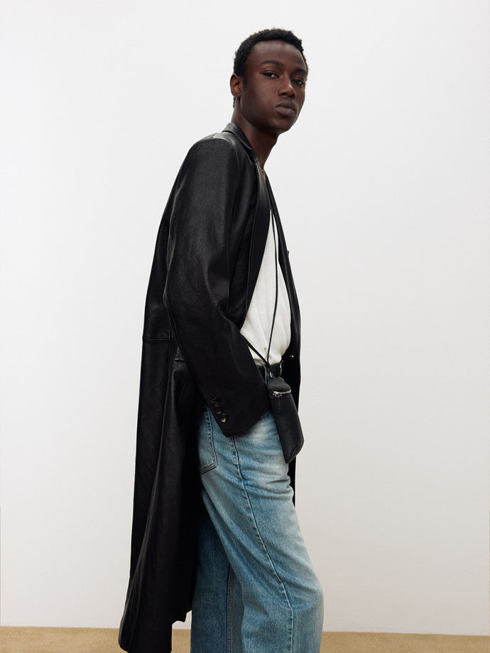 Tonywack - Vegetable Tanned Lamb Leather Single Coat (Black) product image 8 | TRAB K-Fashion Australia