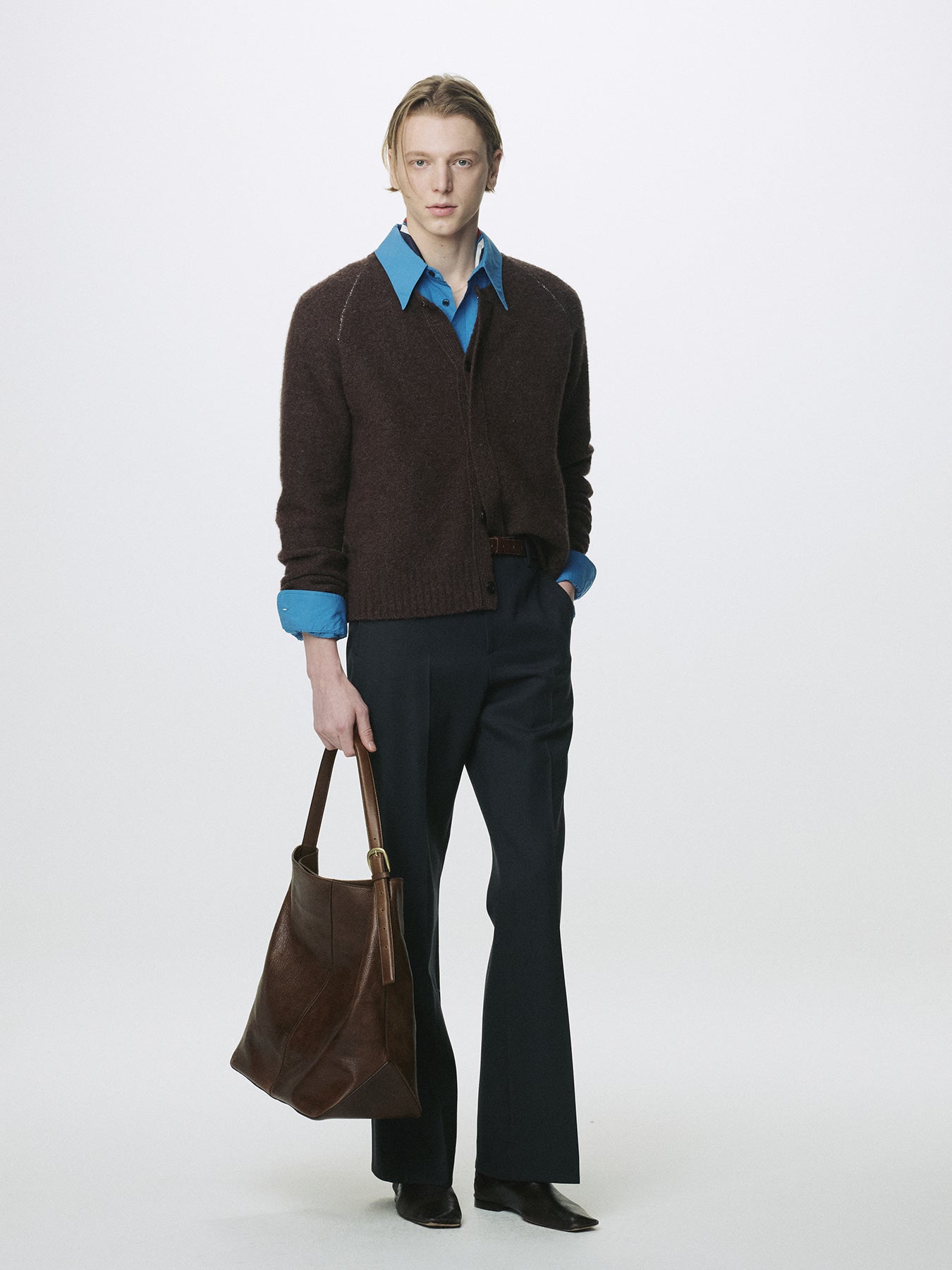 Tonywack - Placket Button Down Knit Cardigan (Brown) product image 3 | TRAB K-Fashion Australia