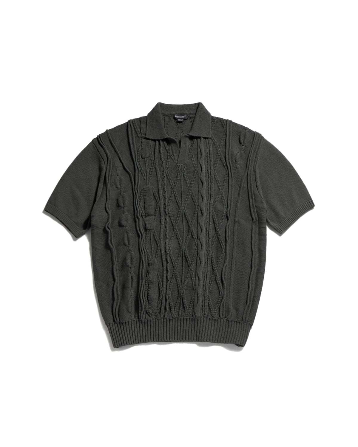 Eastlogue - Asymmetrical Cable Half Knit (Charcoal) product image 5 | TRAB K-Fashion Australia