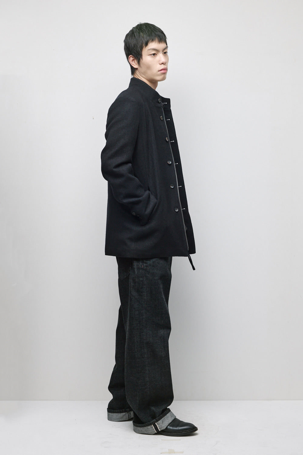 Hatchingroom - Stand Collar Coat (Black) product image 15 | TRAB K-Fashion Australia