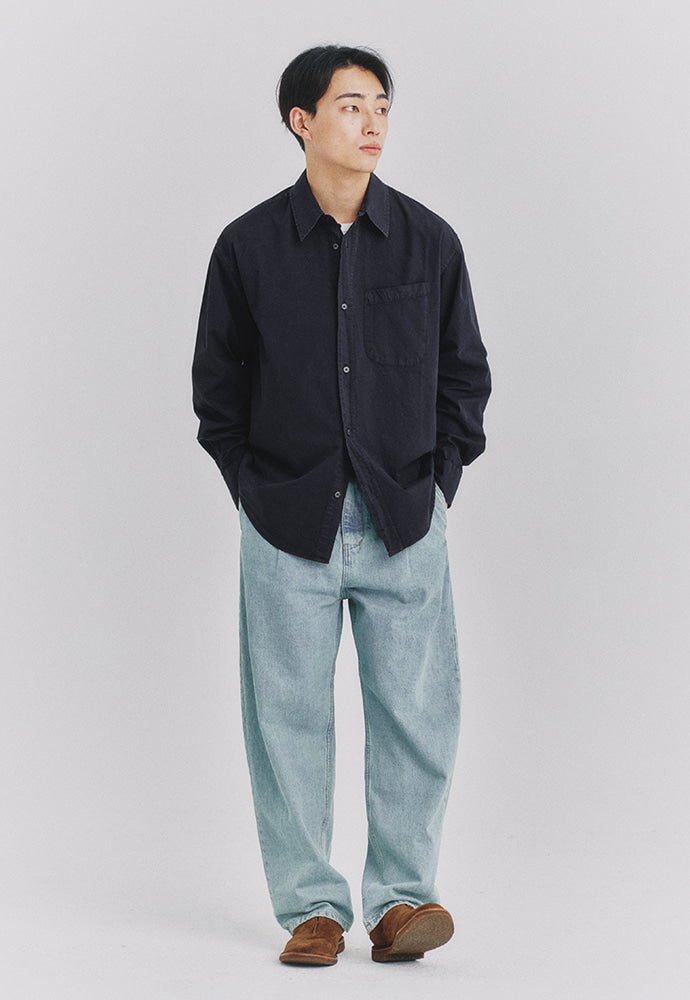 Art if acts - One Tuck Curve Denim Pants (Light Blue) product image 3 | TRAB K-Fashion Australia