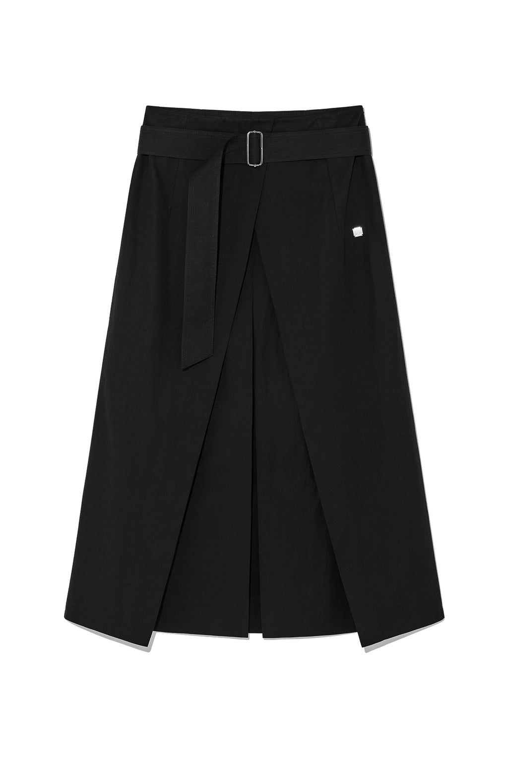 Matin Kim - A Line Pleats Belted Skirt (Black) product image 1 | TRAB K-Fashion Australia