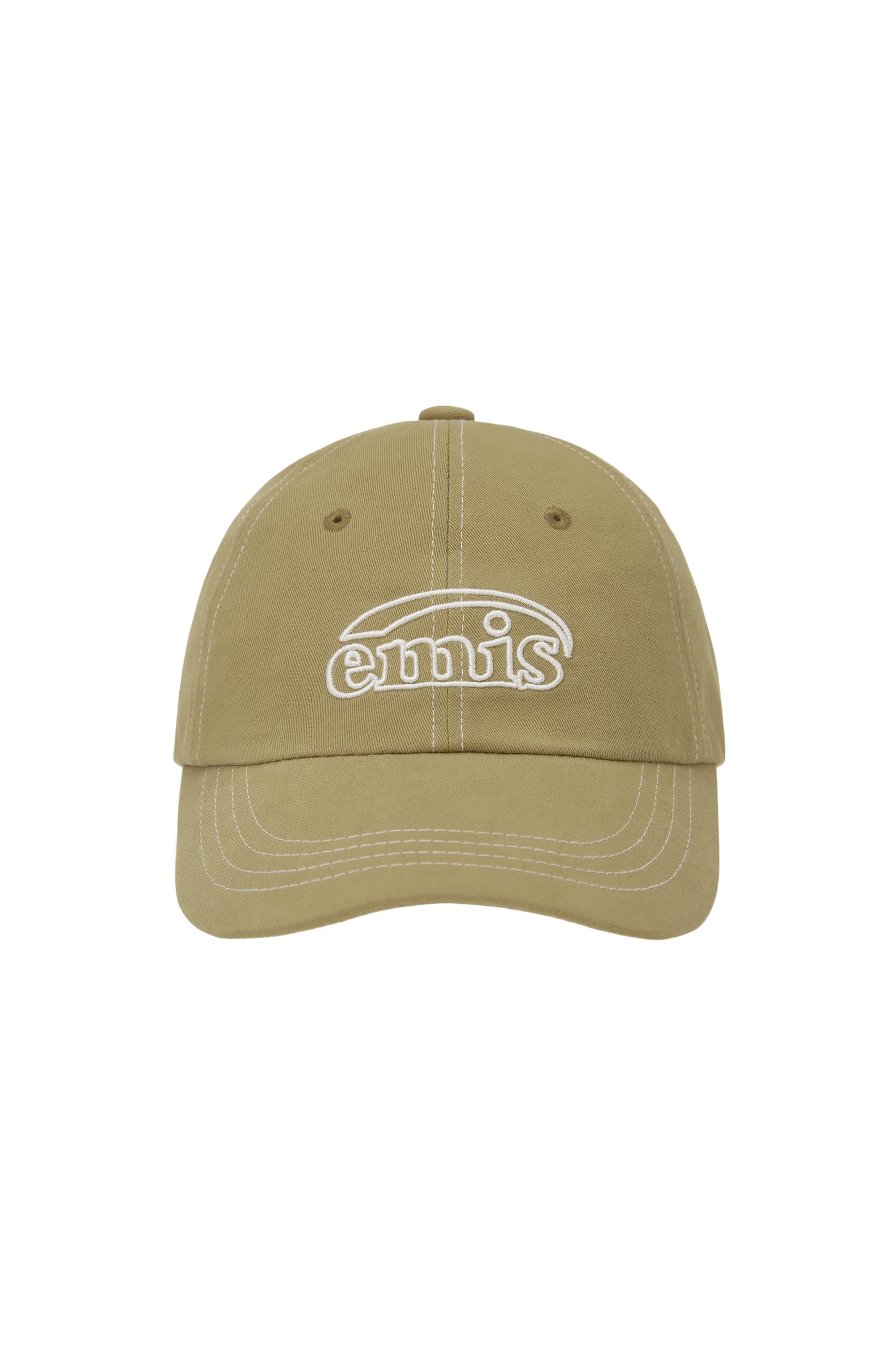 Emis - White Stitch Ball Cap (Khaki Beige) product image 1 | TRAB K-Fashion Australia