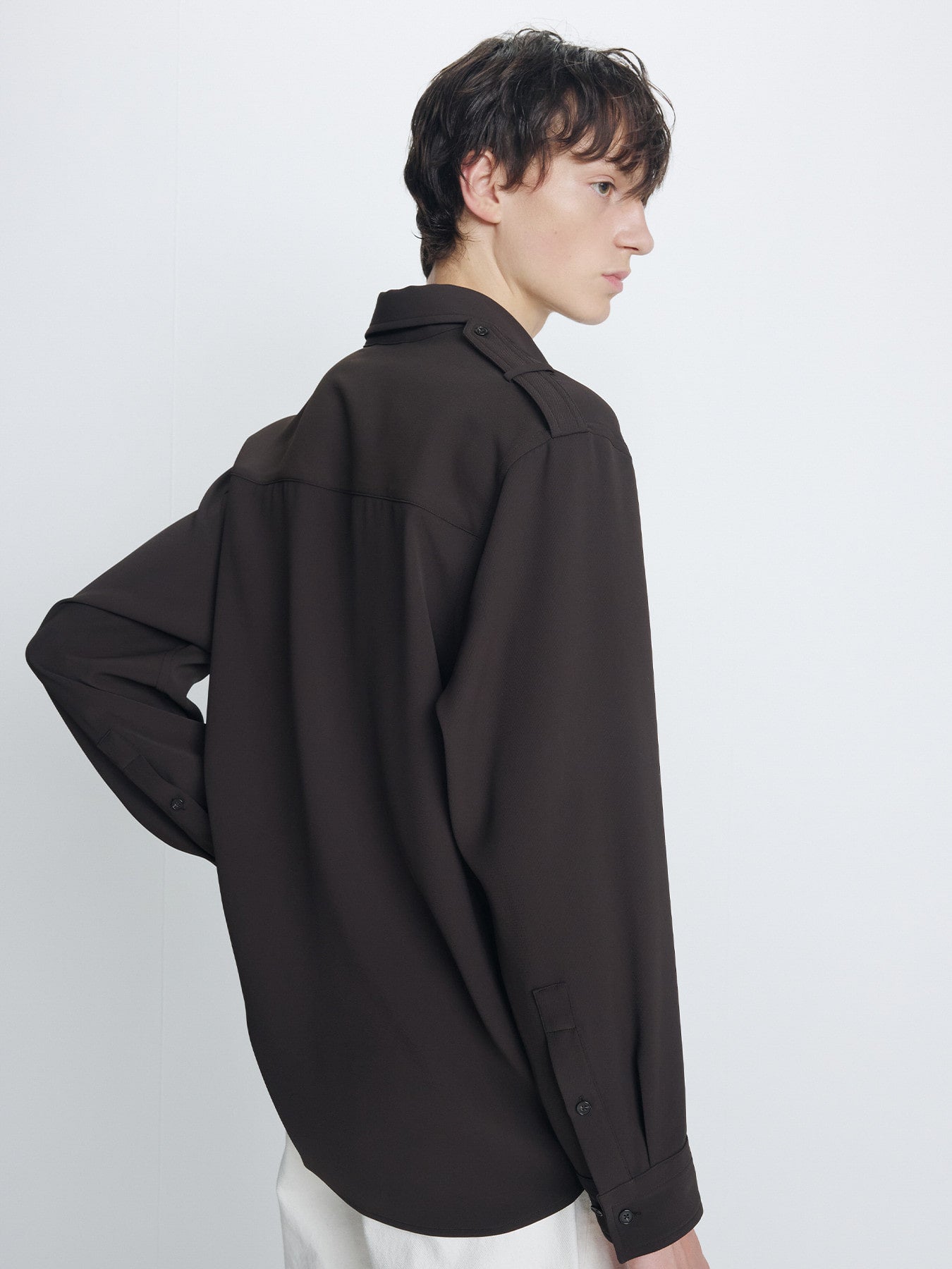 Tonywack - Draped Utility Shirt (Brown) product image 5 | TRAB K-Fashion Australia