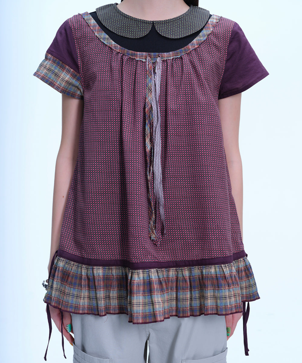 Coyseio - Strap Shirring Blouse (Purple) product image 9 | TRAB K-Fashion Australia
