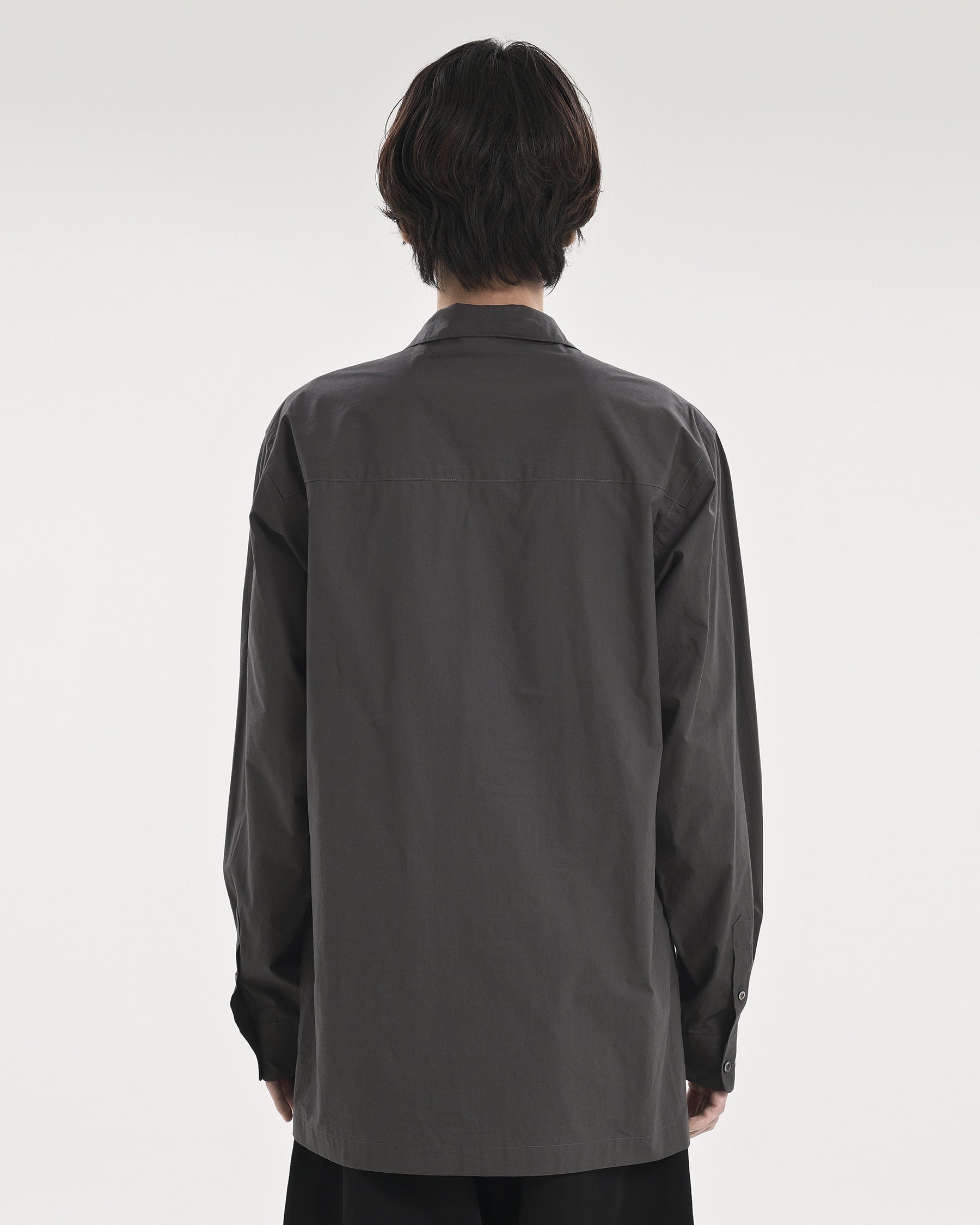 Brownyard - Stand Collar Shirt (Charcoal) product image 3 | TRAB K-Fashion Australia