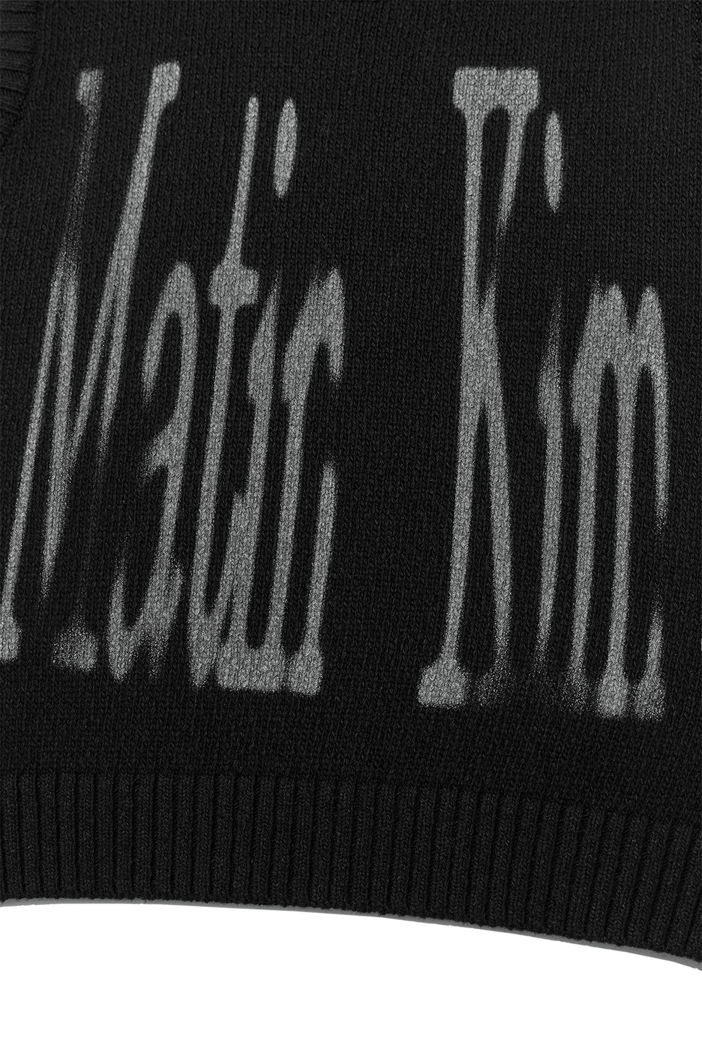 Matin Kim - Big Logo Printing Knit Vest (Black) product image 4 | TRAB K-Fashion Australia