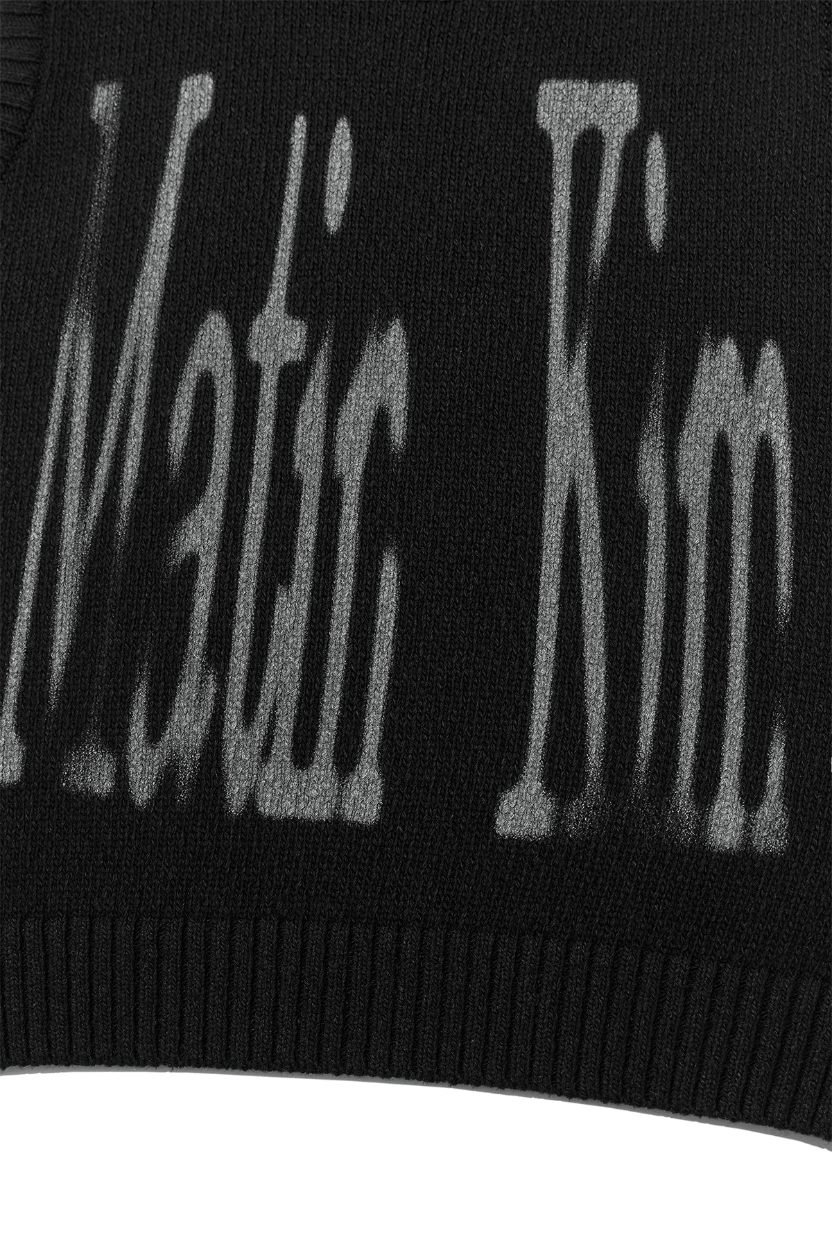 Matin Kim - Big Logo Printing Knit Vest (Black) product image 4 | TRAB K-Fashion Australia