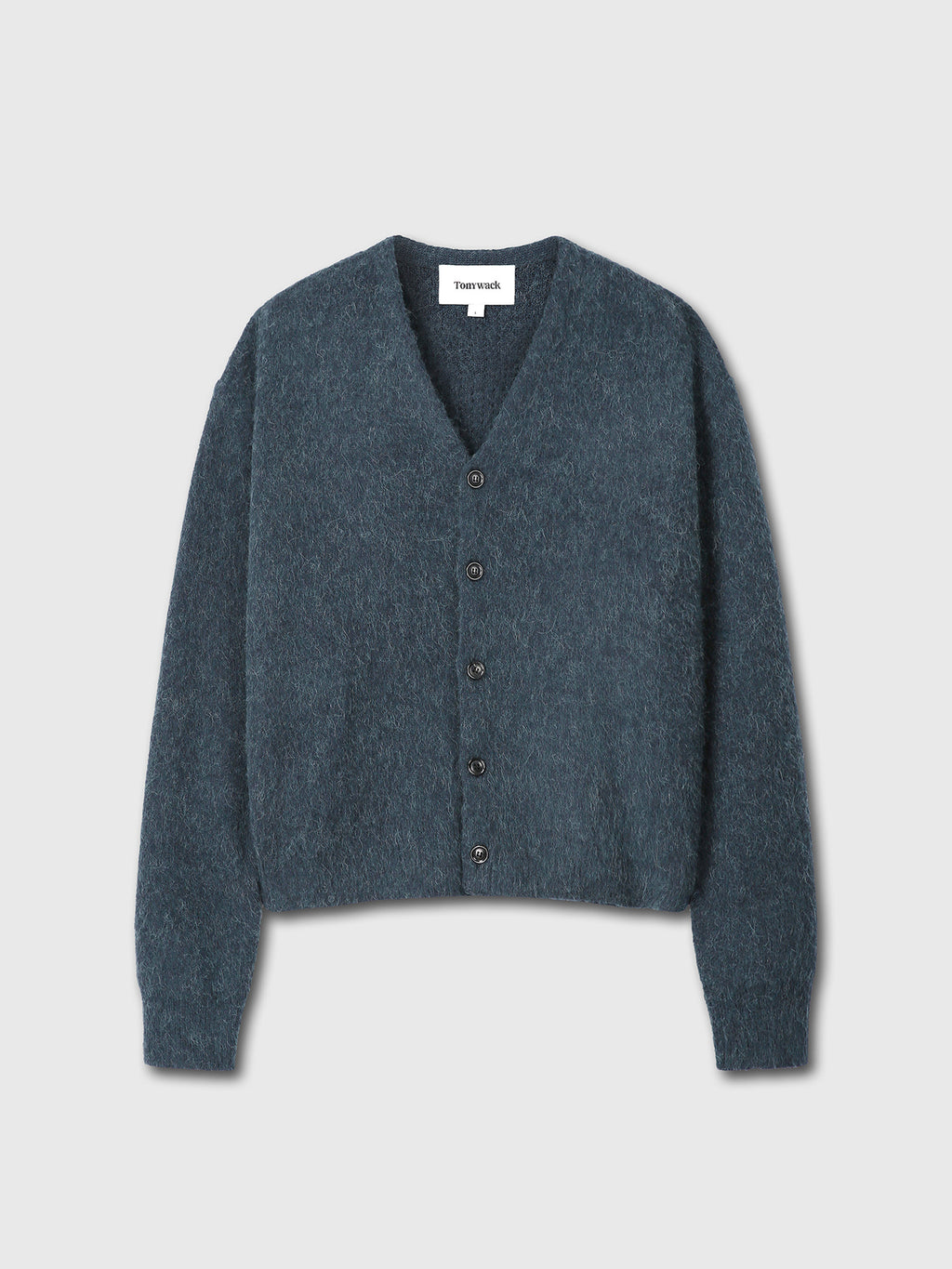 Tonywack - Brushed Mohair V-Neck Cardigan (Dark Turquoise) product image 6 | TRAB K-Fashion Australia