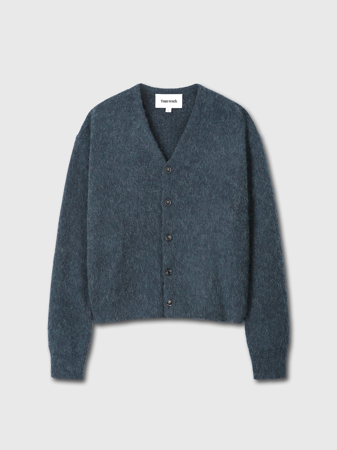 Tonywack - Brushed Mohair V-Neck Cardigan (Dark Turquoise) product image 6 | TRAB K-Fashion Australia