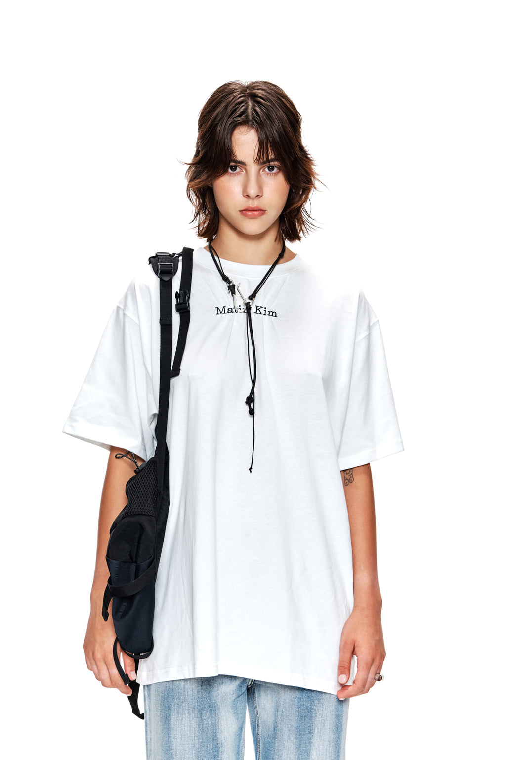 Matin Kim - Matin Logo Shirring Top (White) product image 5 | TRAB K-Fashion Australia