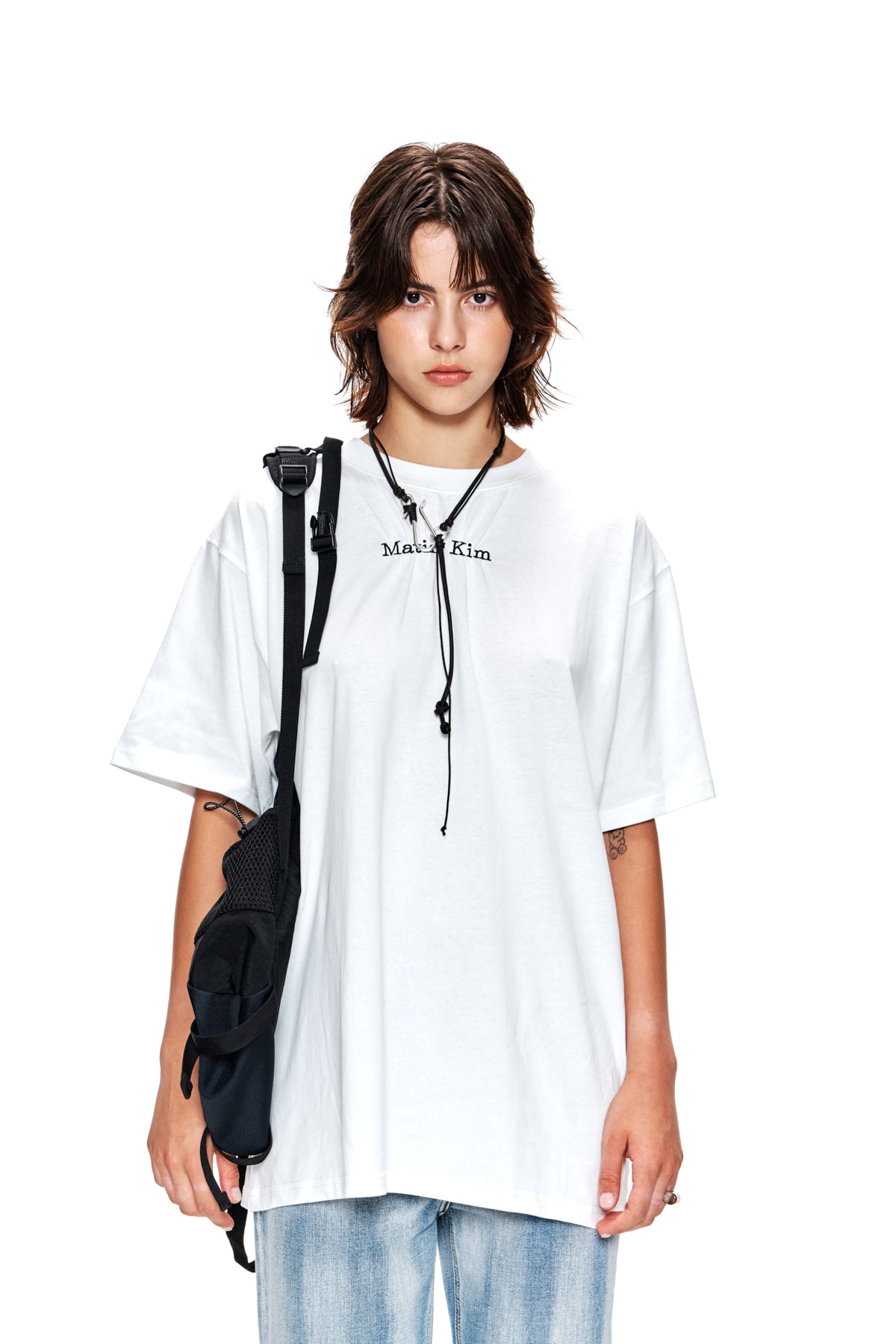 Matin Kim - Matin Logo Shirring Top (White) product image 5 | TRAB K-Fashion Australia