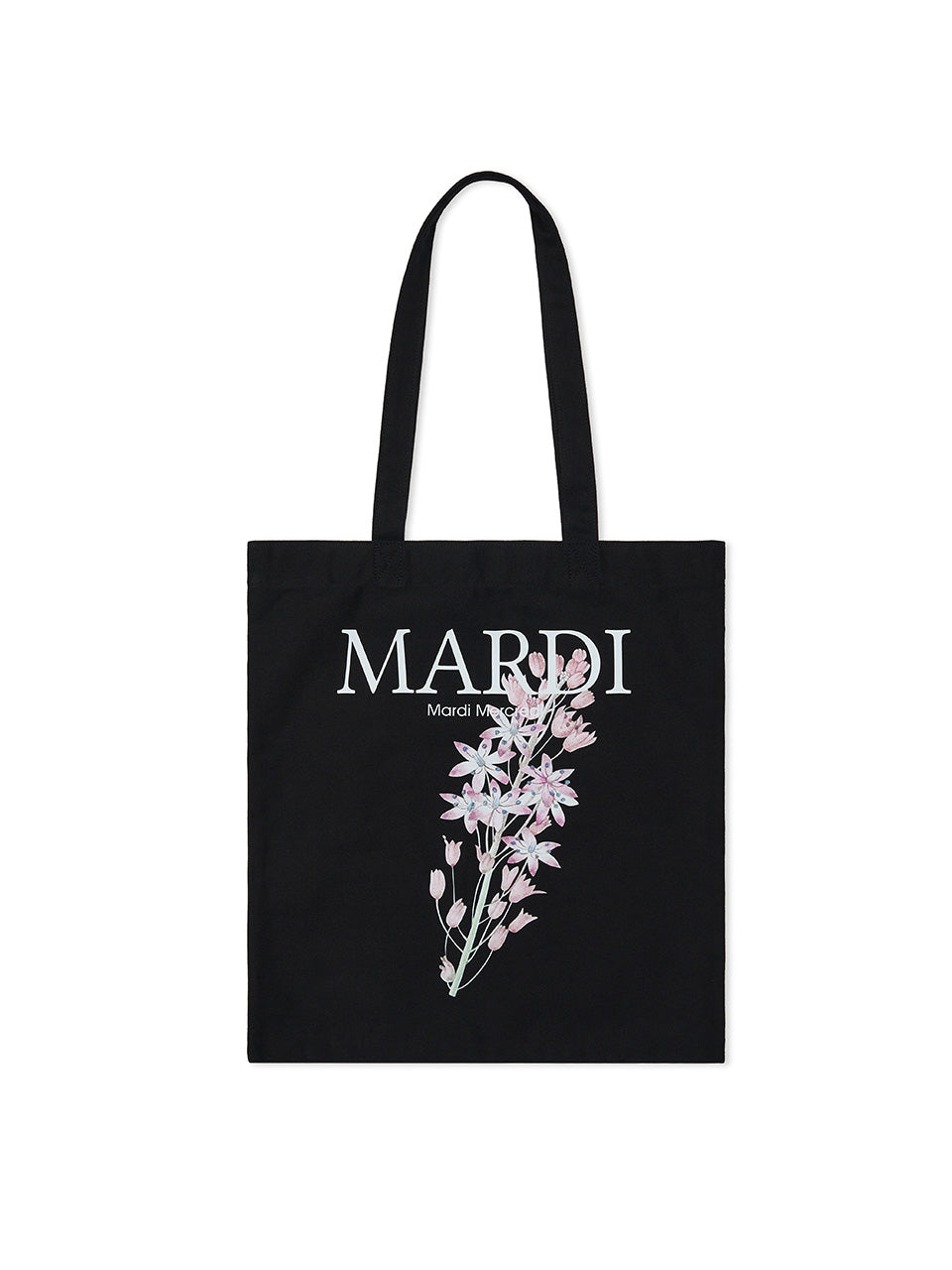 Mardi Mercredi - Canvas Bag Lilies 01 (Black) product image 1 | TRAB K-Fashion Australia
