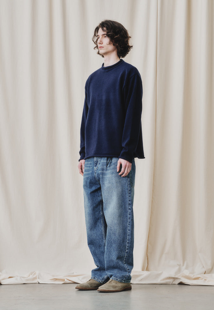 Art if acts - Ribbed Pullover Knit (Dark Navy) product image 3 | TRAB K-Fashion Australia