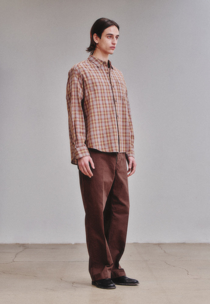 Art if acts - French Check Shirt (Brown/Blue) product image 5 | TRAB K-Fashion Australia