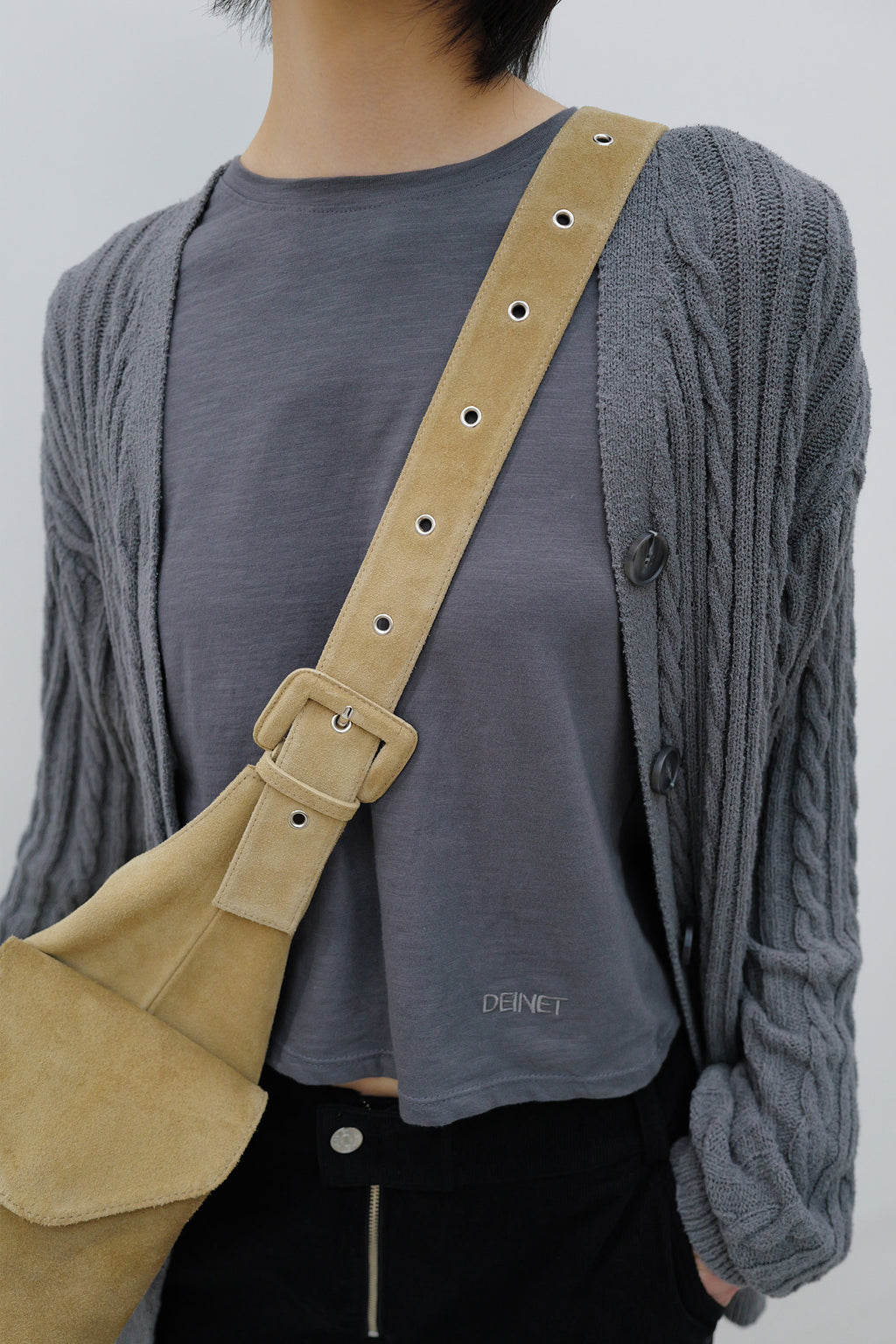 Deinet - Deinet Cable Cardigan (Charcoal) product image 9 | TRAB K-Fashion Australia