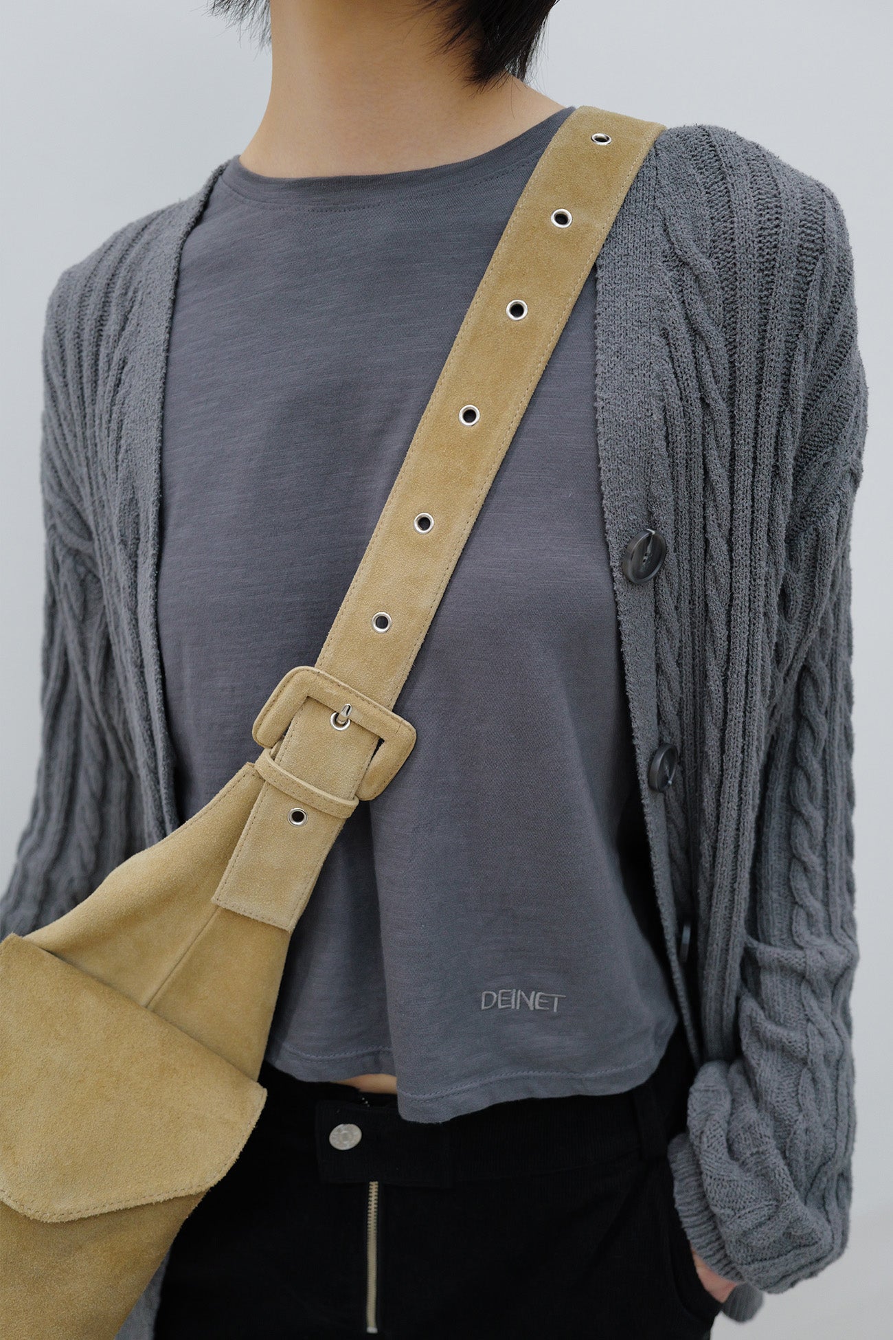 Deinet - Deinet Cable Cardigan (Charcoal) product image 9 | TRAB K-Fashion Australia