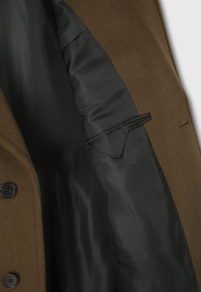 Tonywack - Cashmere Single-Breasted Tailored Wrap Coat (Wood Brown) product image 12 | TRAB K-Fashion Australia