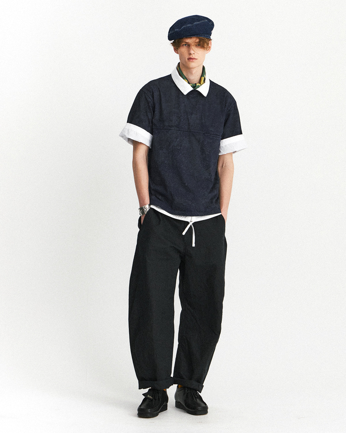 Eastlogue - Cinch Back Curved Pants (Black Linen) product image 1 | TRAB K-Fashion Australia